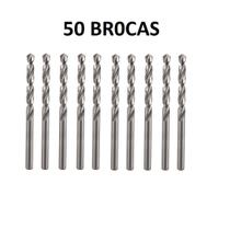 KIT 50 Brocas De Aço Rápido HSS 3,2 mm Para Metais FERTAK 1263