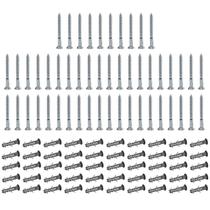 Kit 50 Buchas 6 + 50 Parafusos Pequenos Reparos