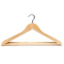 Kit 50 Cabide de Madeira Adulto com Verniz para Closet e Armário