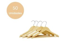 Kit 50 Cabide De Madeira Marfim Com Verniz Infantil Kit 50 Cabide De Madeira Marfim Com Verniz Infantil