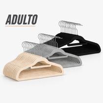 Kit 50 Cabide De Veludo Adulto Ultra Fino Antideslizante com Suporte Gravata Gancho Giratório Vittak Kit 50 Cabide De Veludo Adulto Ultra Fino Antideslizante com Suporte Gravata Gancho Giratório Vittak