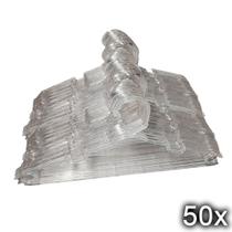 Kit 50 Cabide Infantil Reforçado Transparente Acrilico Bebê