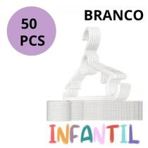KIT 50 Cabide Infantil Titureiro De Luxo Executivo Reforçado Organizar Roupas Closet -BRANCO KIT 50 Cabide Infantil Titureiro De Luxo Executivo Reforçado Organizar Roupas Closet -BRANCO