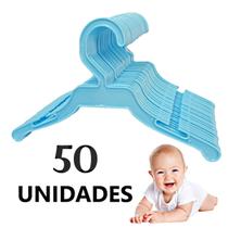 Kit 50 Cabide Para Bebê Infantil Coloridos Menina Menino Plástico Acrílico Resistente