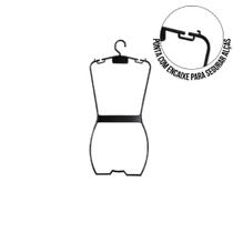 Kit 50 Cabide Silhueta Adulto Preto - Pronta Entrega