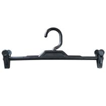 Kit 50 Cabides com Presilhas Preto para Lojas Plástico Prendedor Saias Bermudas Expositor