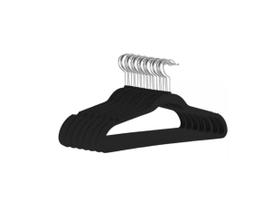 Kit 50 Cabides de Veludo Ultra Fino Antideslizante Bege e Preto Adulto