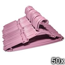 Kit 50 Cabides Infantil Reforçado Polipropileno Para Guarda Roupa Criança Bebê 30cm Resistente Cores -