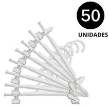 Kit 50 Cabides Para Saia E Shorts Com Presilha Reforçado - ACRÍLICO Kit 50 Cabides Para Saia E Shorts Com Presilha Reforçado - ACRÍLICO