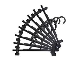 Kit 50 Cabides Preto Plástico C/ 100 Presilhas Kit 50 Cabides Preto Plástico C/ 100 Presilhas