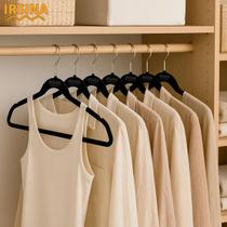 Kit 50 Cabides Slim de Veludo Preto Antideslizante para Camisas, Casacos e Vestidos Irsina