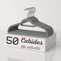 Kit 50 Cabides Veludo para Roupas Antideslizante Giratório - Brinq Lar