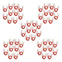 Kit 50 cabos rca blindados vermelho 1m e-tech para som automotivo