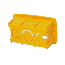 Kit 50 Caixa Luz Plástica Retangular Amarela 4x2 Reforçada Kit 50 Caixa Luz Plástica Retangular Amarela 4x2 Reforçada