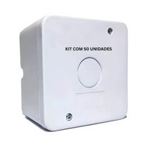 Kit 50 Caixa Plastica Organizadora Camera Cftv- Branca