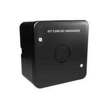 Kit 50 Caixa Plastica Organizadora Camera Cftv - Preto