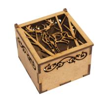 Kit 50 Caixa Quadrada Biju ou Lembrancinha Cervo Arabesco 6x6x5 Laser Mdf Madeira Kit 50 Caixa Quadrada Biju ou Lembrancinha Cervo Arabesco 6x6x5 Laser Mdf Madeira