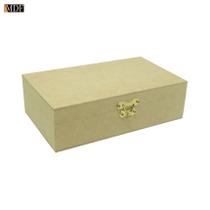 Kit 50 Caixa Retangular Dobradiça e Fecho 14,5x9x6 Mdf Madeira