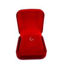 Kit 50 Caixinha Veludo - Estojo Brinco E Pingente - Vermelho