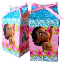 Kit 50 Caixinhas Lembrancinhas Moana Baby Kid Personalizada Para Festas Comemorações Aniversário