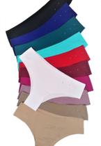 Kit 50 Calcinhas Tanga Sem Costura Corte A Laser Não Marca Revenda