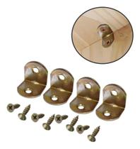 Kit 50 Cantoneira L Para Reforço De Moveis Com 100 Parafusos