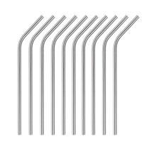 Kit 50 Canudos Aço Inox Metal Reutilizável Curvo