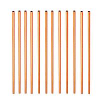 Kit 50 Canudos de Aço Inox Retos