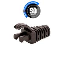Kit 50 Capa Protetora para Cabo de Rede RJ45 - Preto Kit 50 Capa Protetora para Cabo de Rede RJ45 - Preto