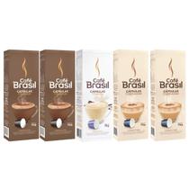 Kit 50 Capsulas Bebida Ao Leite Para Cafeteira Nespresso - Cafe Brasil