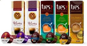 Kit 50 Cápsulas Café Tres Corações - Kit 50 Cápsulas Café Tres Corações -