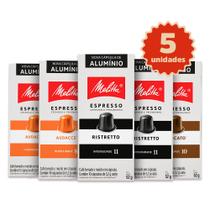 Kit 50 Cápsulas Melitta - 20 Ristretto, 20 Audacce e 10 Marcato