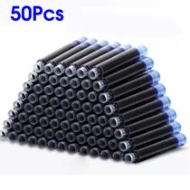 Kit 50 cartuchos recarga caneta tinteiro nankin azul 3.4mm Kit 50 cartuchos recarga caneta tinteiro nankin azul 3.4mm