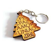 Kit 50 Chaveiros Feliz Natal Em Mdf Texturizado Brinde (brind520)