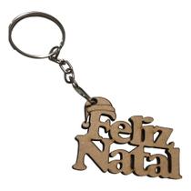 Kit 50 Chaveiros Feliz Natal Em Mdf Texturizado Brinde