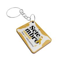 Kit 50 Chaveiros MDF Setembro Amarelo Valorização da Vida