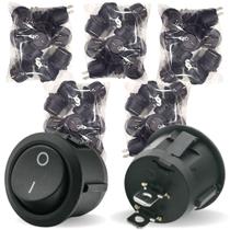 Kit 50 Chaves Tic-Tac Redonda Liga Desliga Technoise Kit 50 Chaves Tic-Tac Redonda Liga Desliga Technoise