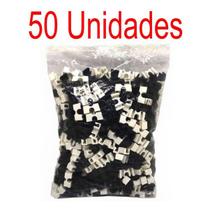 Kit 50 - Clip para Cabo Fio de Moto Colorido ou Preto/Branco - Suporte Clip Adaptador Hashi