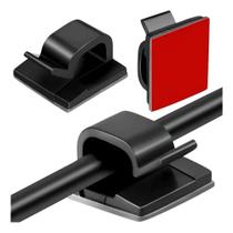 Kit 50 Clips Organizador Fixador Adesivo De Cabo Fio Fios Kit 50 Clips Organizador Fixador Adesivo De Cabo Fio Fios
