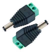 Kit 50 Conector Borne X P4 Macho Para Cftv Preto