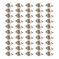 Kit 50 conector p/ solda p10 jack mono aberto fêmea 6,35mm