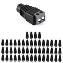 Kit 50 Conector Plug Adaptador P4 Femea Conex1000 Intelbras Unidades Cftv Cameras Vigilancia