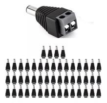 Kit 50 Conector Plug Adaptador P4 Macho Conex1000 Intelbras Cftv Cameras Vigilancia