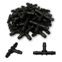 Kit 50 Conector Te 4,5mm P/ Microtubo Irrigação Horta Jardim e Estufa - Alta Durabilidade e Fácil Instalação