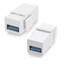 Kit 50 Conectores Keystone USB 3.0 Embutir Branco