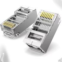 Kit 50 Conectores Rj45, Macho Cat5E Blindado