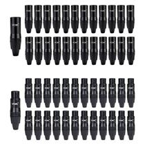 Kit 50 Conectores XLR Macho e Fêmea Balanceado Premium PVK-PT Voik Metal e ABS Preto Kit 50 Conectores XLR Macho e Fêmea Balanceado Premium PVK-PT Voik Metal e ABS Preto