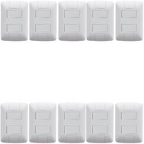 Kit 50 Conjunto Aria 4x2 2 Interruptores Paralelo 6A 250v