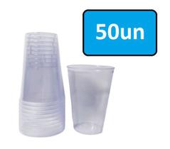 Kit 50 Copos Acrílico 200ml Transparente Elite