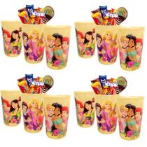 Kit 50 Copos de Doces Lembranças de Festa Branca de Neve Ariel Bela